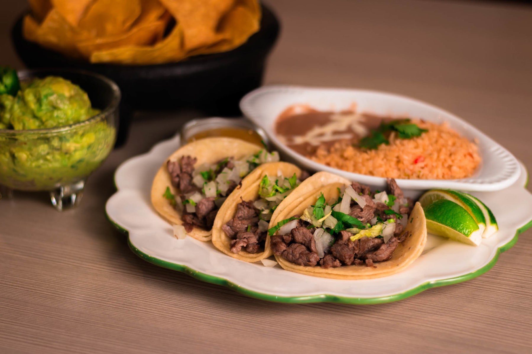 Mexican food catering platter