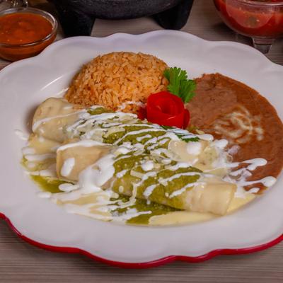 Mexican food plated dish